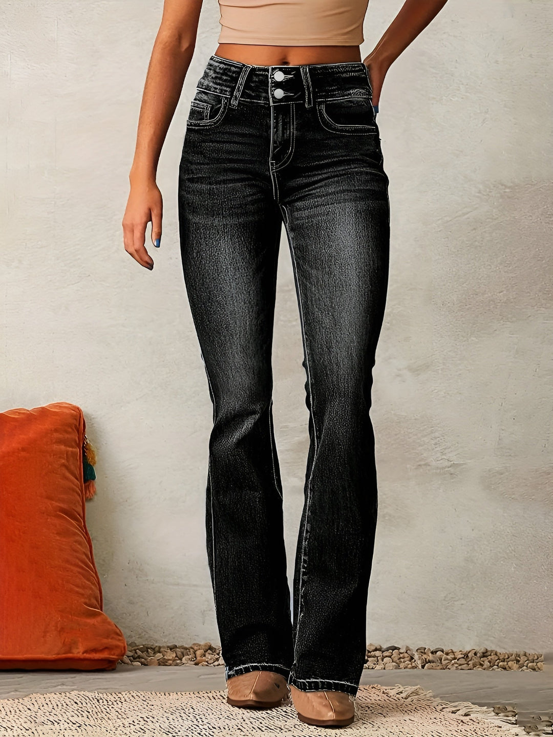 Jeans Évasés Taille Haute Terra