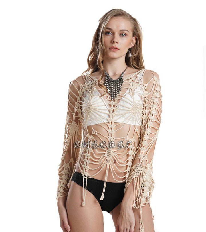 Viva - Bikini en crochet creux, couverture de protection solaire