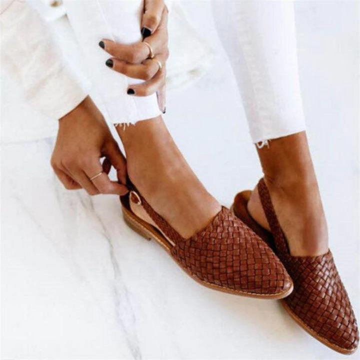 Arielle-Claire™ | Sandales Plates Artisanales Élégantes et Confortables