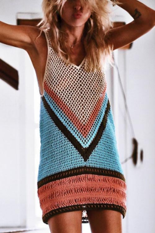 Tia - Robe de plage à blocs de couleur Rosiedress