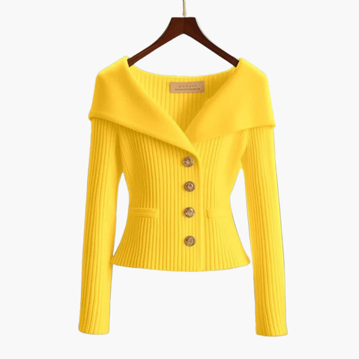 Kim – Gilet à Boutons Côtelé