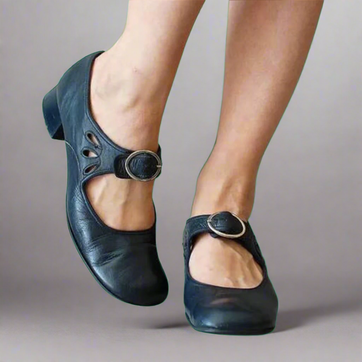 Denisa | Sandales en cuir orthopédiques avec semelle compensée confortable