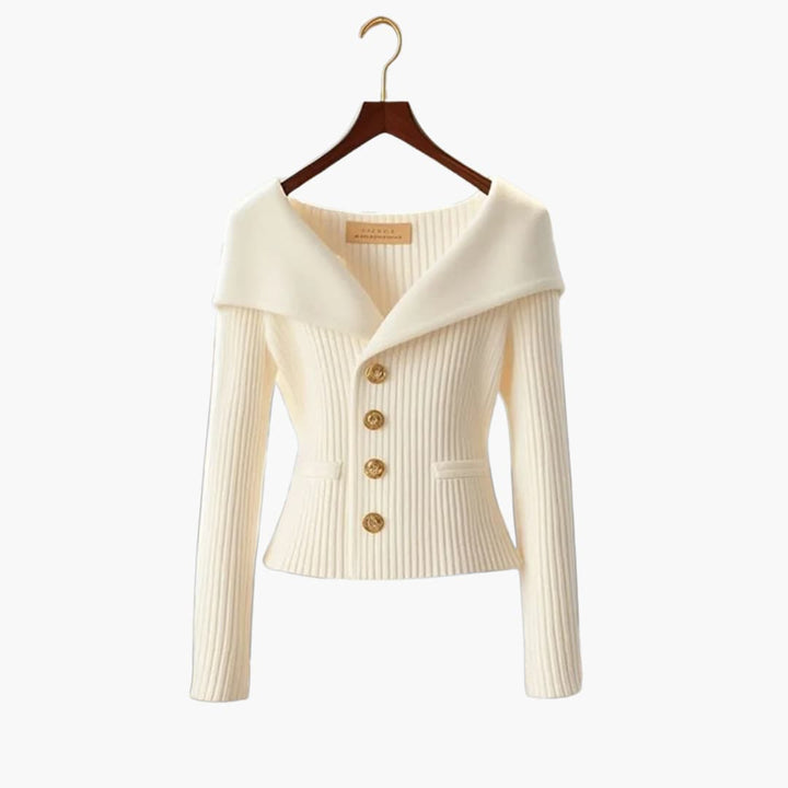 Kim – Gilet à Boutons Côtelé