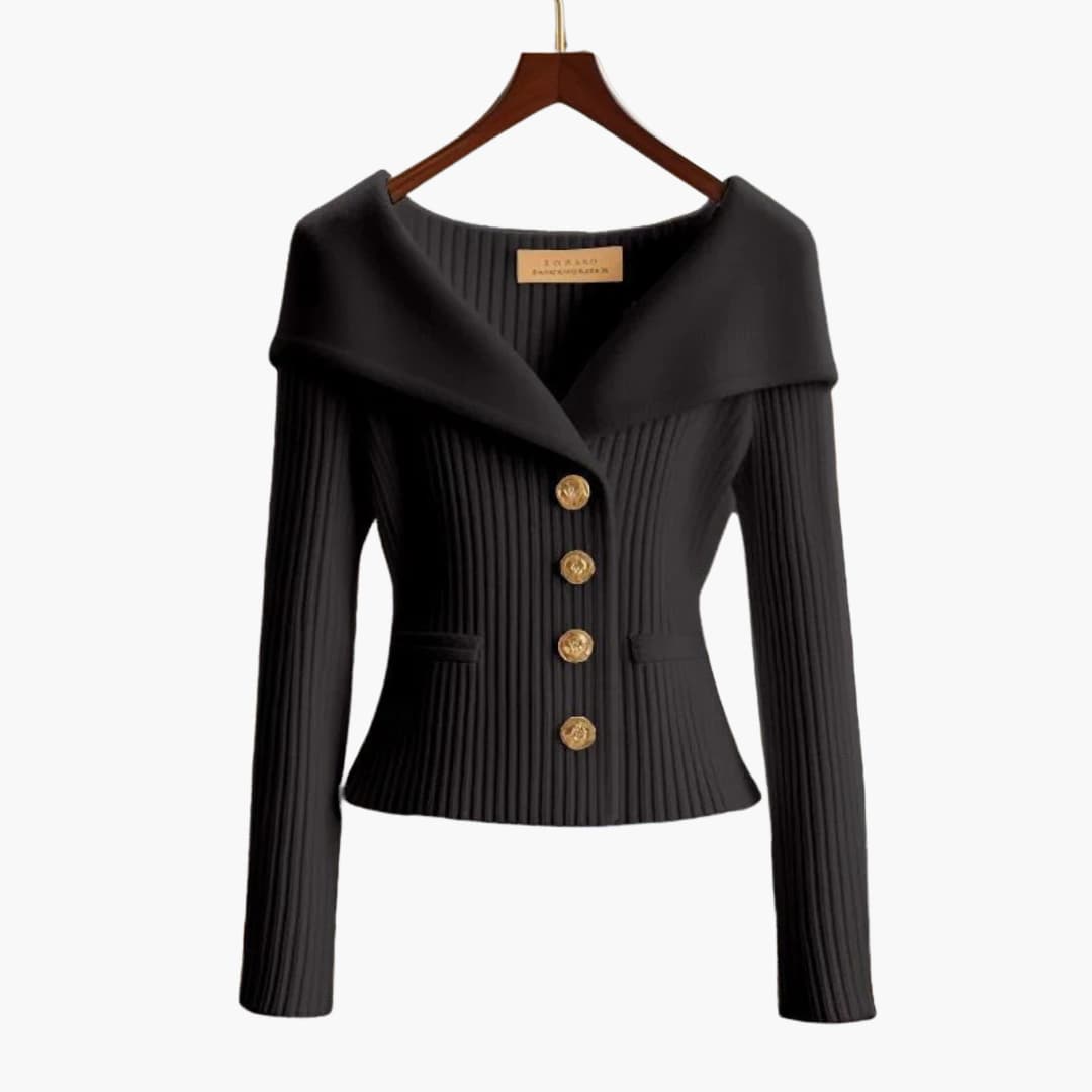 Kim – Gilet à Boutons Côtelé