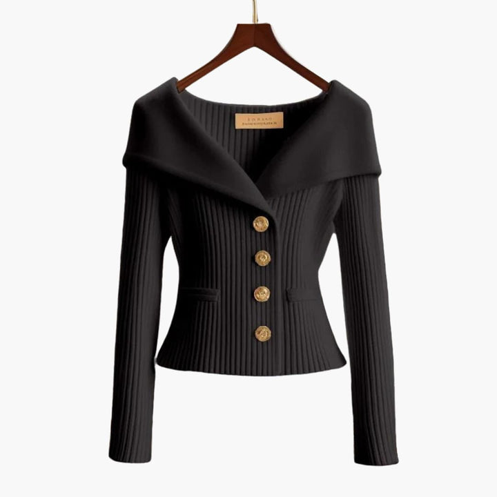 Kim – Gilet à Boutons Côtelé