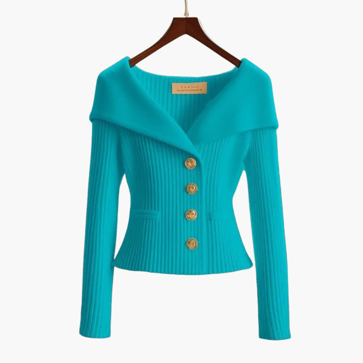 Kim – Gilet à Boutons Côtelé