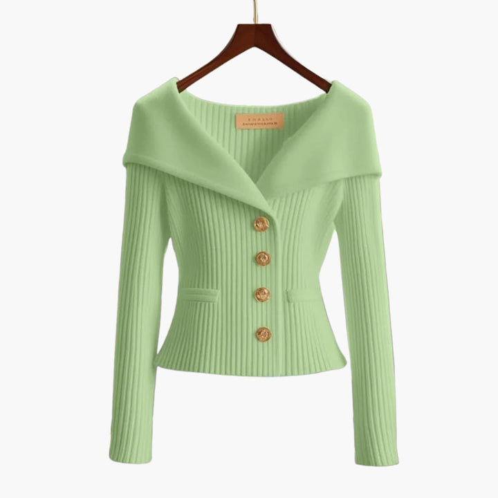 Kim – Gilet à Boutons Côtelé