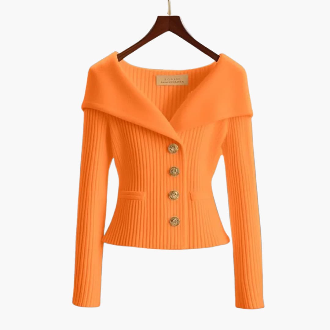Kim – Gilet à Boutons Côtelé