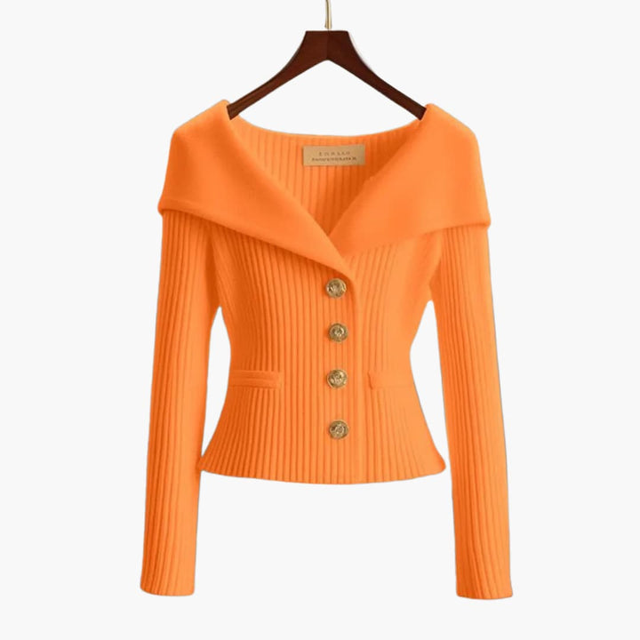 Kim – Gilet à Boutons Côtelé