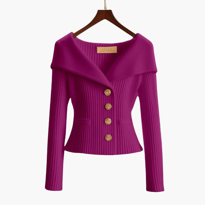 Kim – Gilet à Boutons Côtelé