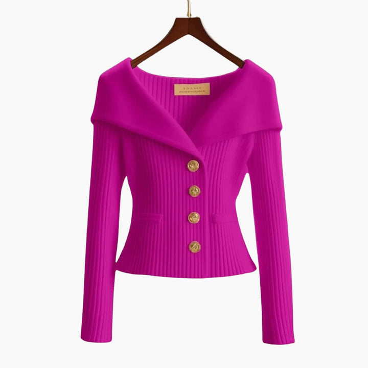 Kim – Gilet à Boutons Côtelé