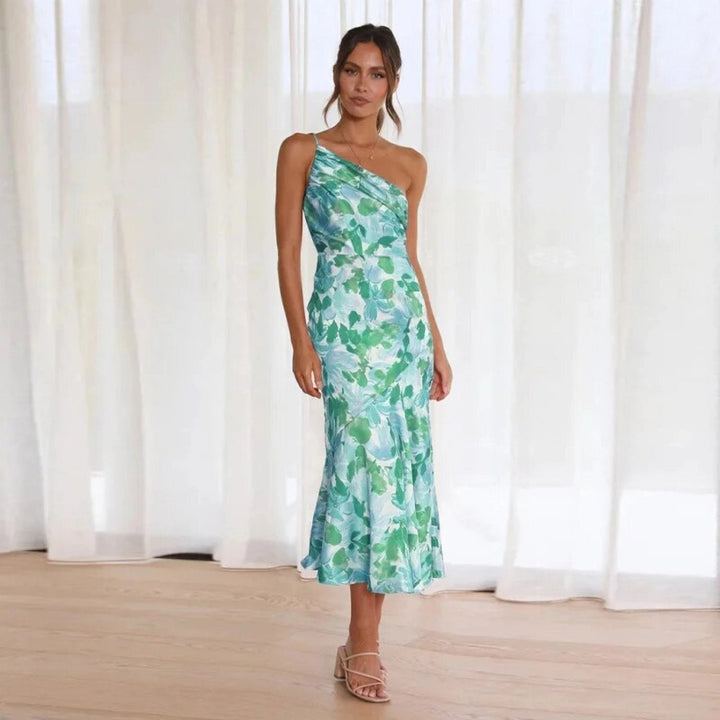 Sienna - Robe maxi asymétrique à motif floral pour femmes