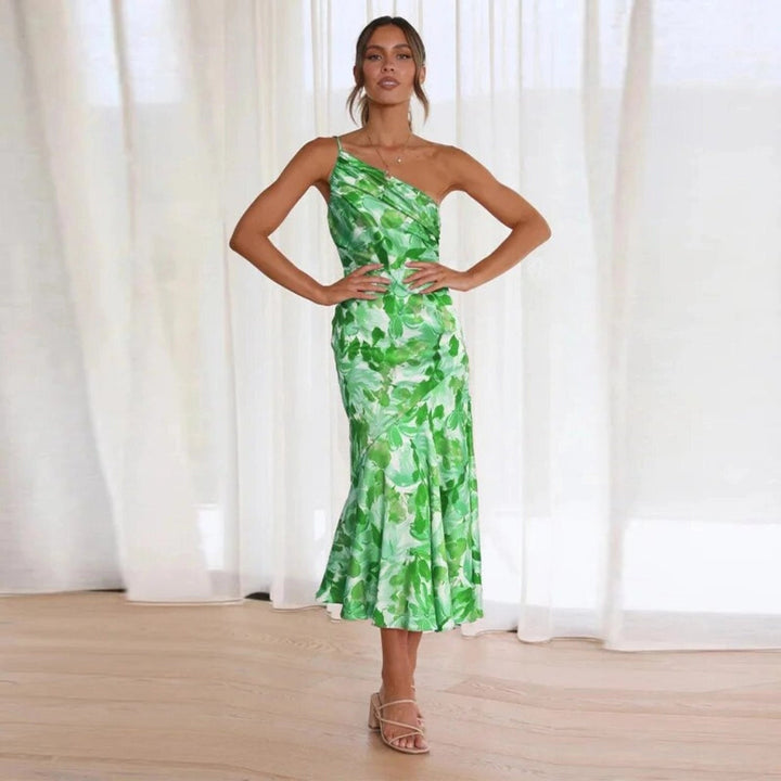 Sienna - Robe maxi asymétrique à motif floral pour femmes