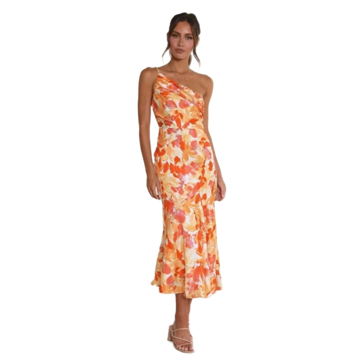 Sienna - Robe maxi asymétrique à motif floral pour femmes