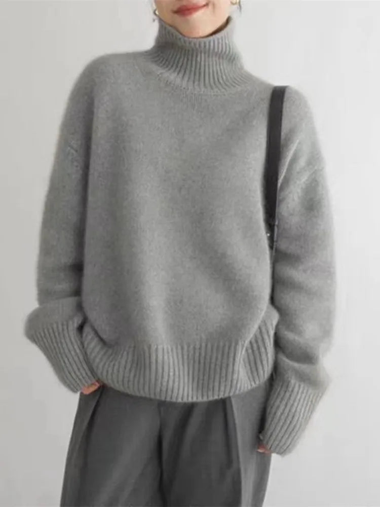 Juliette | Pull col roulé en cachemire