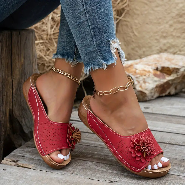 FLORA | Sandales orthopédiques avec motif floral