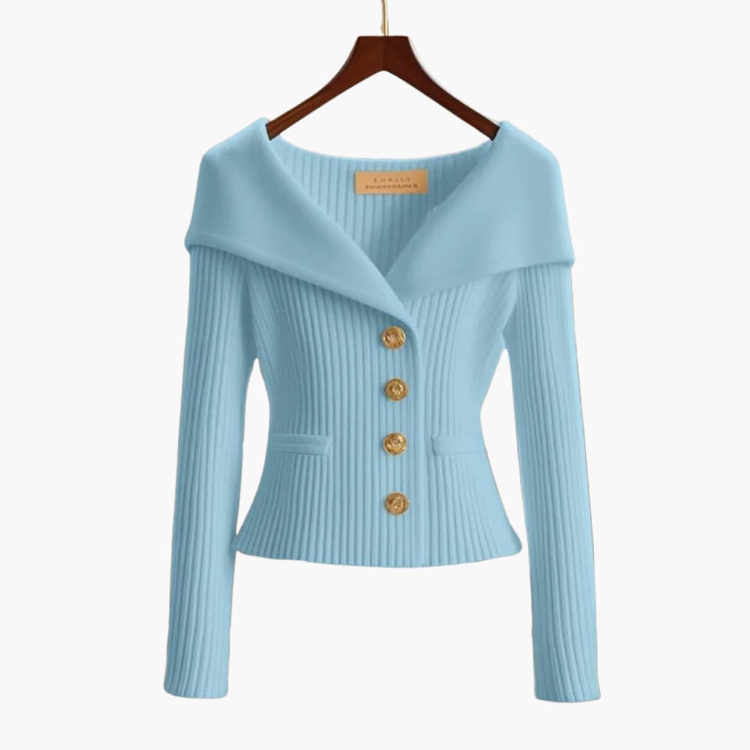 Kim – Gilet à Boutons Côtelé