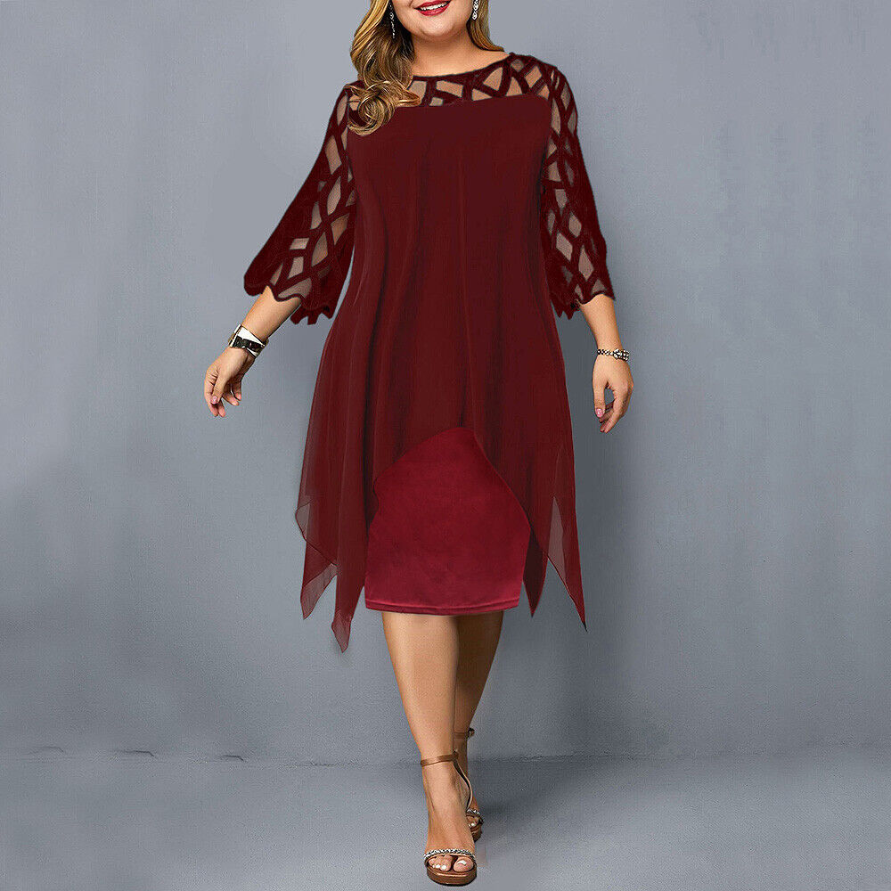 Kirsty | Robe Midi Chic Grande Taille Pour Femmes Modernes