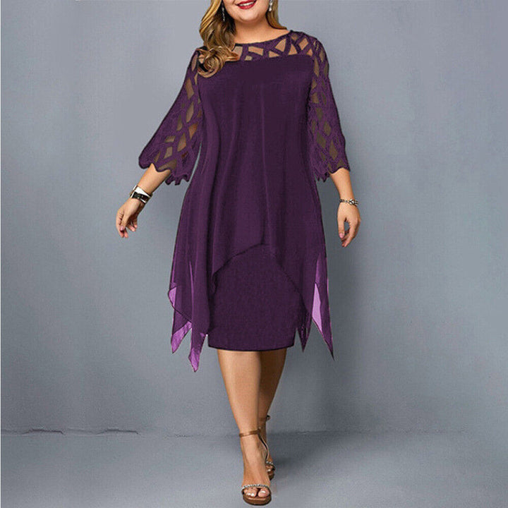 Kirsty | Robe Midi Chic Grande Taille Pour Femmes Modernes