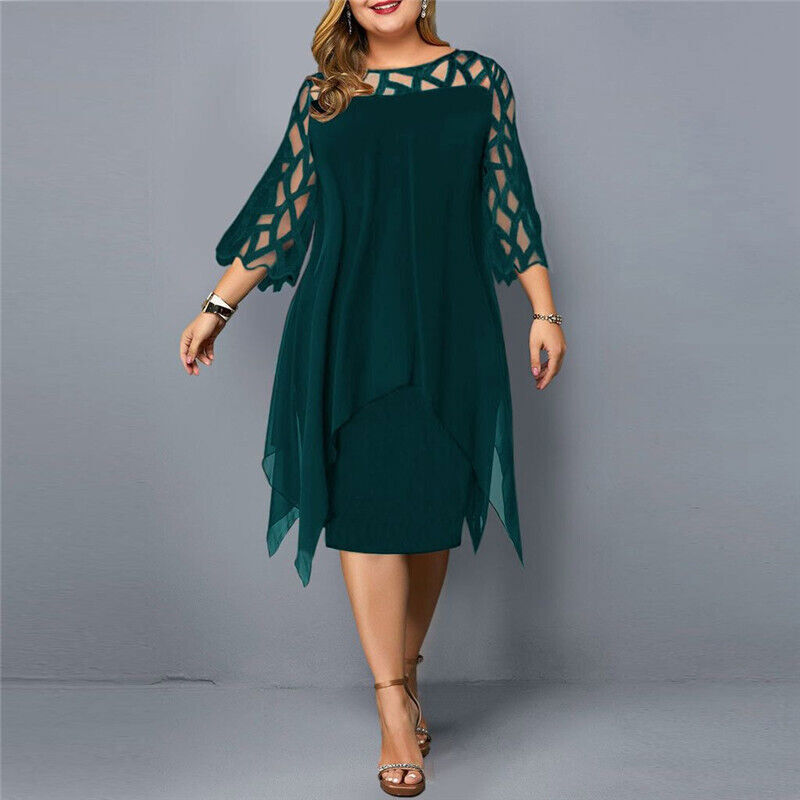 Kirsty | Robe Midi Chic Grande Taille Pour Femmes Modernes