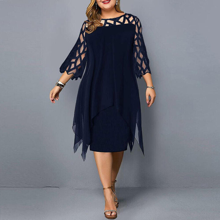Kirsty | Robe Midi Chic Grande Taille Pour Femmes Modernes